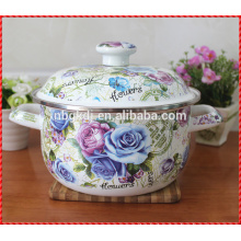 customized printed casserole Chinese enamel pot